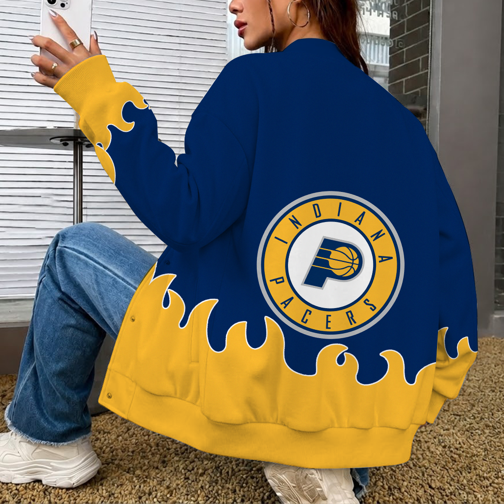 [HOT DEAL] NEW CUSTOMIZED NBA06 IPA INDIANA PACERS BASEBALL JACKET, SATIN VARSITY JACKET
