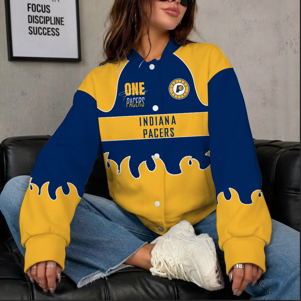 [HOT DEAL] NEW CUSTOMIZED NBA06 IPA INDIANA PACERS BASEBALL JACKET, SATIN VARSITY JACKET