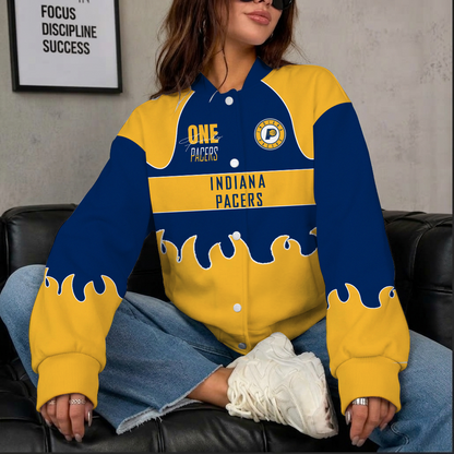 [HOT DEAL] NEW CUSTOMIZED NBA06 IPA INDIANA PACERS BASEBALL JACKET, SATIN VARSITY JACKET