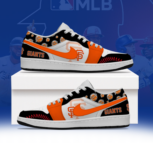 [FLASH SALE] NEW CUSTOMIZED MLB06 SFG SAN FRANCISCO GIANTS AIR JORDAN LOW SHOES