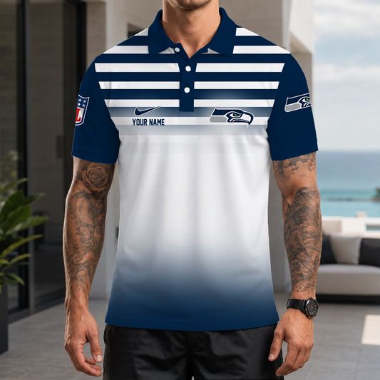 [SPECIAL OFFER] NEW CUSTOMIZED NFL06 SSH SEATTLE SEAHAWKS POLO SHIRT