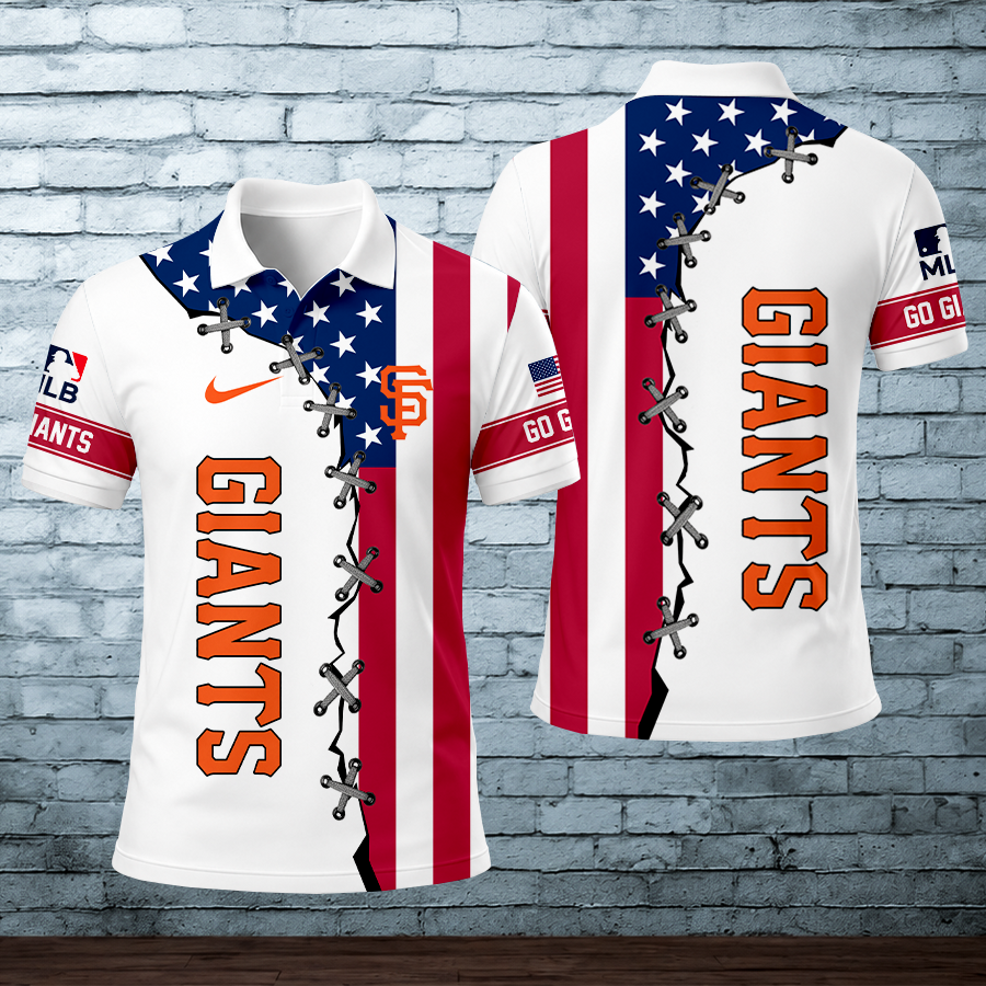 [FLASH SALE] NEW CUSTOMIZED MLB06 SFG SAN FRANCISCO GIANTS POLO SHIRT