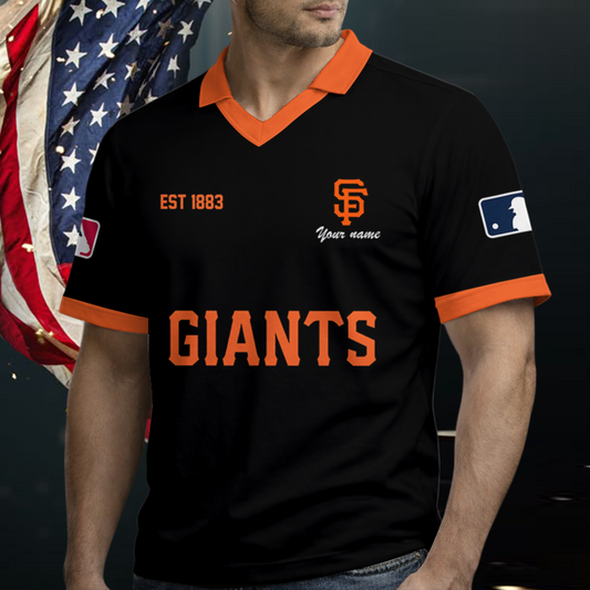[FLASH SALE] NEW CUSTOMIZED MLB06 SFG SAN FRANCISCO GIANTS POLO SHIRT