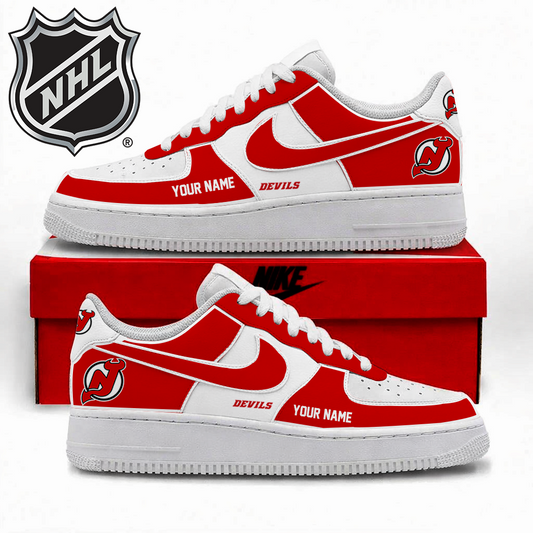 LIMITED EDITION - NEW CUSTOMIZED NHL06 NJD NEW JERSEY DEVILS AF1 SHOES