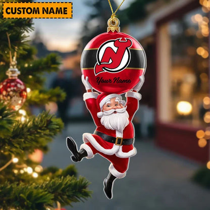 [SUPER SALE] NEW CUSTOMIZED NHL06 NJD NEW JERSEY DEVILS CHRISTMAS ACRYLIC ORNAMENT