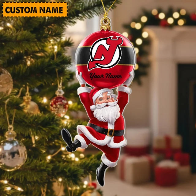 [SUPER SALE] NEW CUSTOMIZED NHL06 NJD NEW JERSEY DEVILS CHRISTMAS ACRYLIC ORNAMENT
