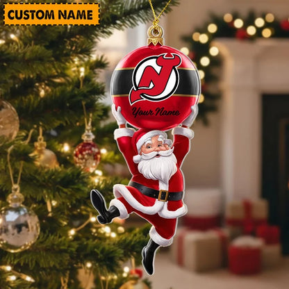 [SUPER SALE] NEW CUSTOMIZED NHL06 NJD NEW JERSEY DEVILS CHRISTMAS ACRYLIC ORNAMENT