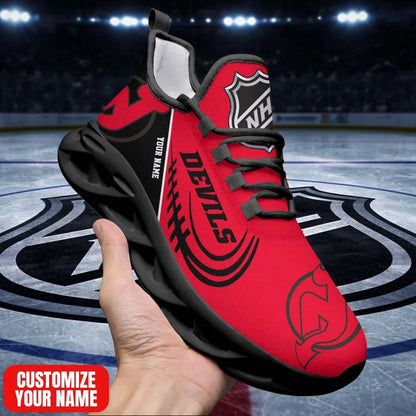 [SUPER SALE] NEW CUSTOMIZED NHL06 NJD NJ DEVILS PREMIUM CLUNKY SNEAKERS