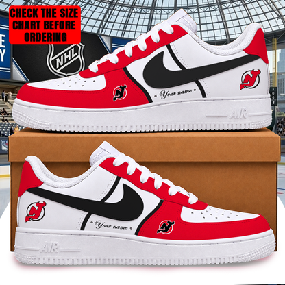 [SUPER SALE] NEW CUSTOMIZED NHL06 NJD NEW JERSEY DEVILS AF1 SHOES