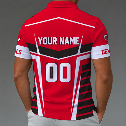 [SUPER SALE] NEW CUSTOMIZED NHL06 NJD NEW JERSEY DEVILS POLO SHIRT