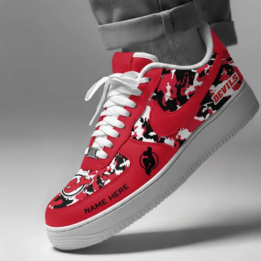 [SUPER SALE] NEW CUSTOMIZED NHL06 NJD NEW JERSEY DEVILS AF1 SHOES