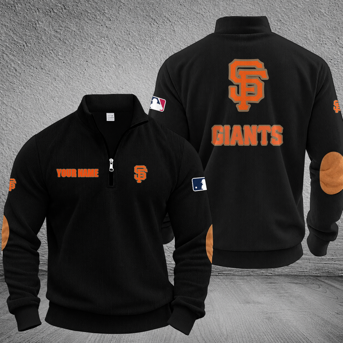 [FLASH SALE] NEW CUSTOMIZED MLB06 SFG SAN FRANCISCO GIANTS MULTICOLOR STRIPED QUATER ZIP SWEATSHIRT