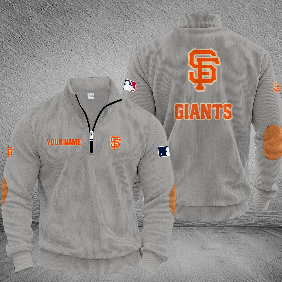 [FLASH SALE] NEW CUSTOMIZED MLB06 SFG SAN FRANCISCO GIANTS MULTICOLOR STRIPED QUATER ZIP SWEATSHIRT
