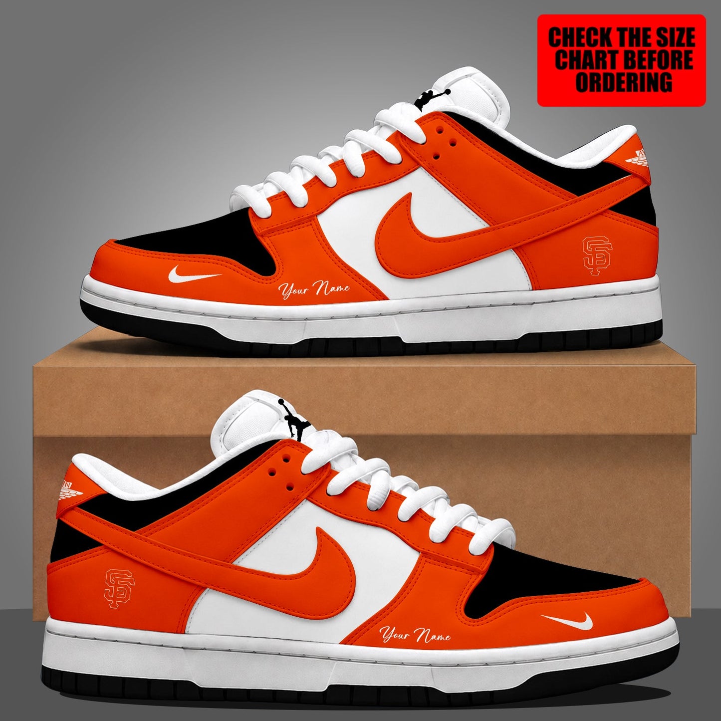 [FLASH SALE] NEW CUSTOMIZED MLB06 SFG SAN FRANCISCO GIANTS DUNK LOW SHOES