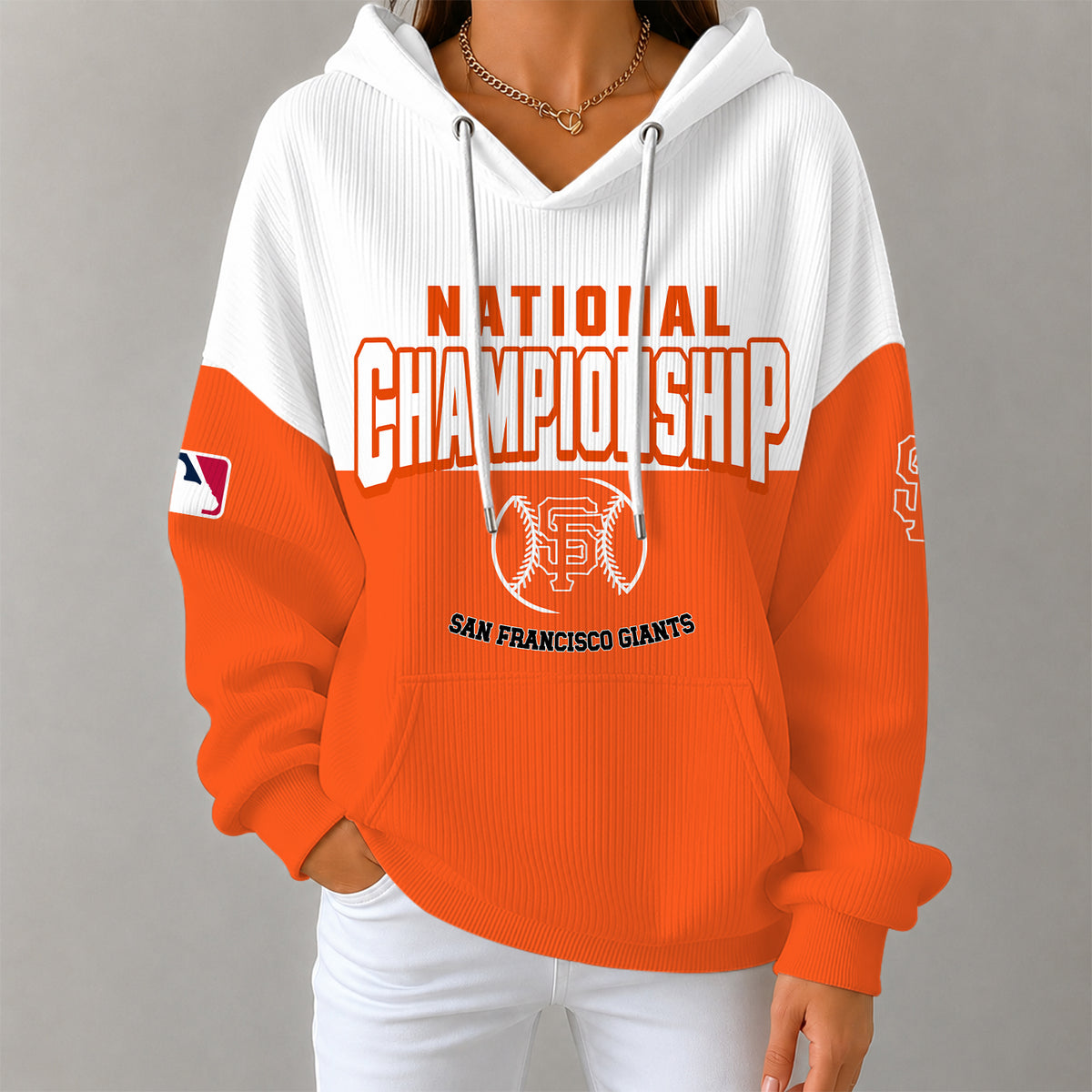 [FLASH SALE] NEW CUSTOMIZED MLB06 SFG SAN FRANCISCO GIANTS RIBBED HOODIE & SWEATSHIRT