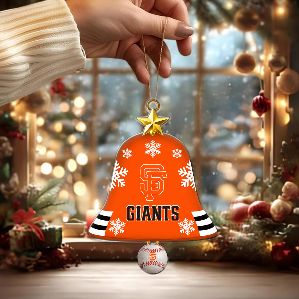 [FLASH SALE] NEW CUSTOMIZED MLB06 SFG SAN FRANCISCO GIANTS CHRISTMAS ACRYLIC ORNAMENT