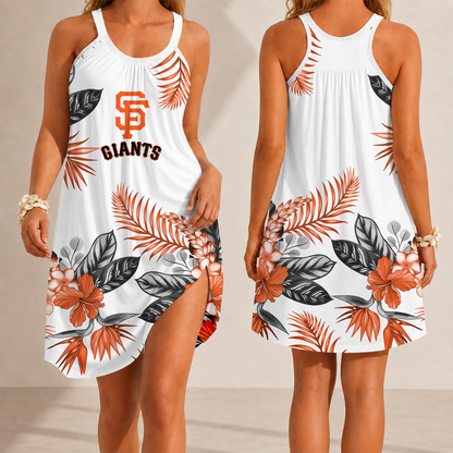 [FLASH SALE] NEW CUSTOMIZED MLB06 SFG SAN FRANCISCO GIANTS CAMISOLE DRESS