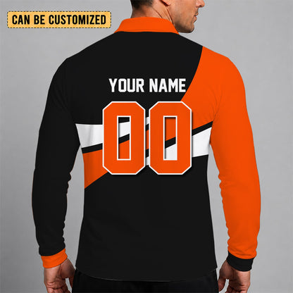 [FLASH SALE] NEW CUSTOMIZED MLB06 SFG SAN FRANCISCO GIANTS MEN'S LONG SLEEVE POLO