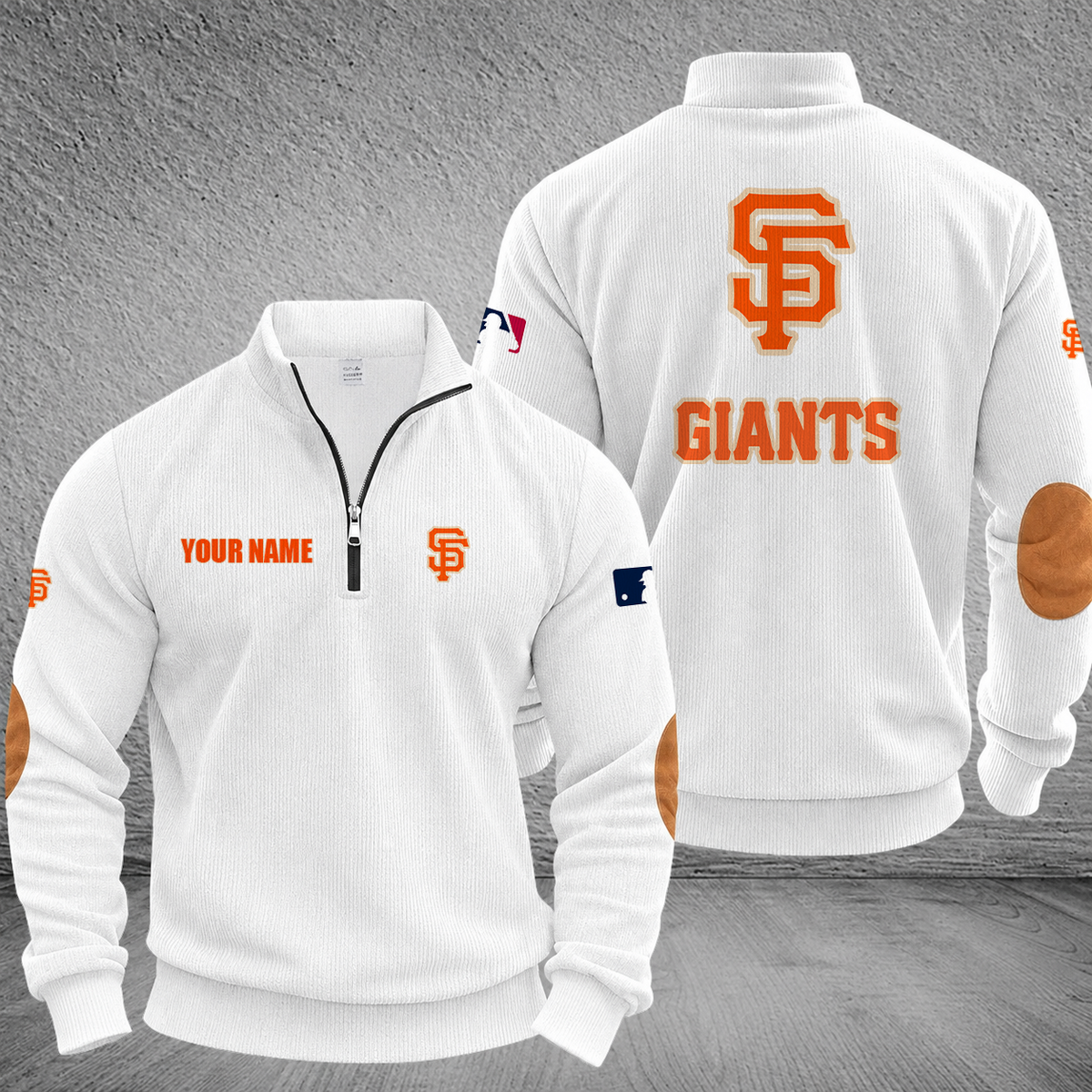 [FLASH SALE] NEW CUSTOMIZED MLB06 SFG SAN FRANCISCO GIANTS MULTICOLOR STRIPED QUATER ZIP SWEATSHIRT