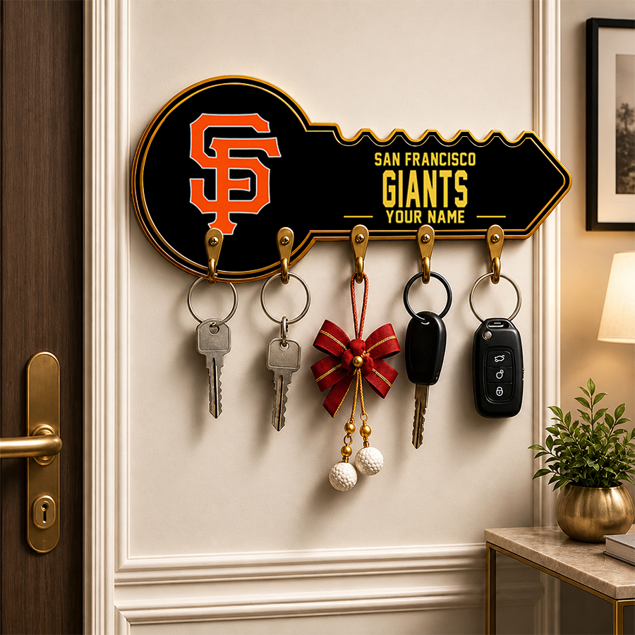 [FLASH SALE] NEW CUSTOMIZED MLB06 SFG SAN FRANCISCO GIANTS WALL KEY HOLDER FOR HOME