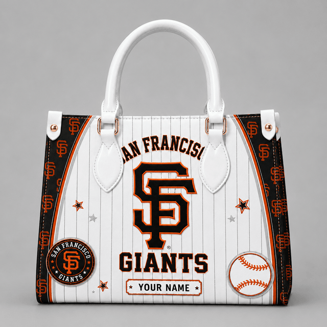 [FLASH SALE] NEW CUSTOMIZED MLB06 SFG SAN FRANCISCO GIANTS LEATHER HANDBAG