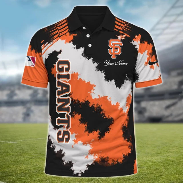 [FLASH SALE] NEW CUSTOMIZED MLB06 SFG SAN FRANCISCO GIANTS MULTICOLOR POLO SHIRT
