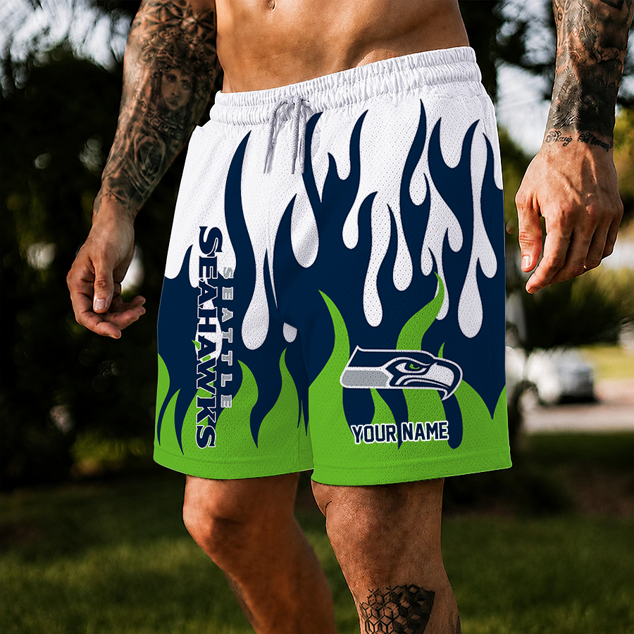 [SPECIAL OFFER] NEW CUSTOMIZED NFL06 SSH SEATTLE SEAHAWKS SHORT PANTS