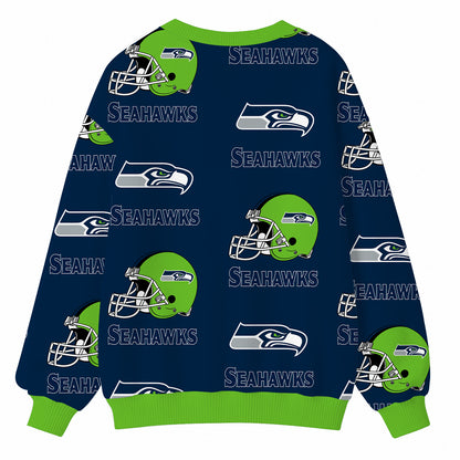 [SPECIAL OFFER] NEW CUSTOMIZED NFL06 SSH SEATTLE SEAHAWKS CARDIGAN