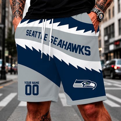 [SPECIAL OFFER] NEW CUSTOMIZED NFL06 SSH SEATTLE SEAHAWKS SHORT PANTS