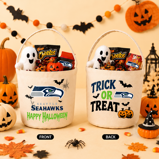 [SPECIAL OFFER] NEW CUSTOMIZED NFL06 SSH SEATTLE SEAHAWKS HALLOWEEN BASKET
