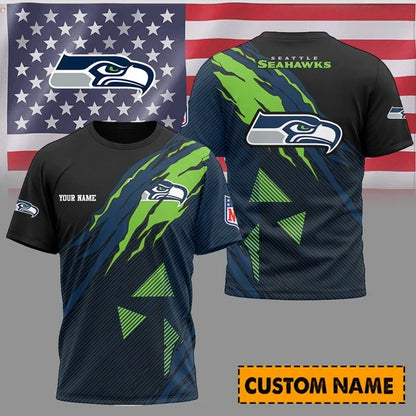 [SPECIAL OFFER] NEW CUSTOMIZED NFL06 SSH SEATTLE SEAHAWKS UNISEX T-SHIRT & POLO