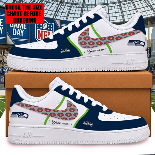 [SPECIAL OFFER] NEW CUSTOMIZED NFL06 SSH SEATTLE SEAHAWKS AF1 SHOES