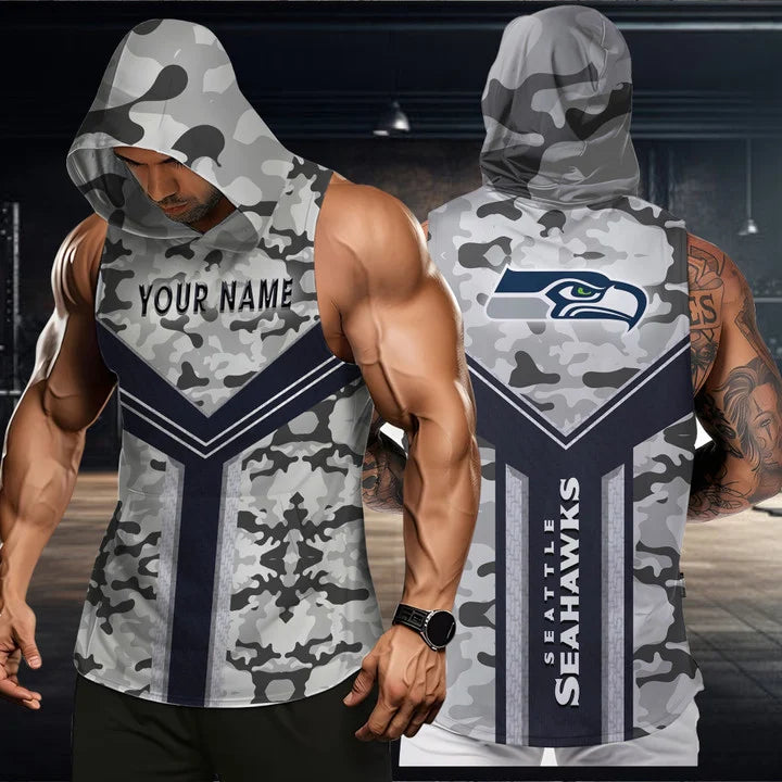 [SPECIAL OFFER] NEW CUSTOMIZED NFL06 SSH SEATTLE SEAHAWKS HOODED TANK TOP
