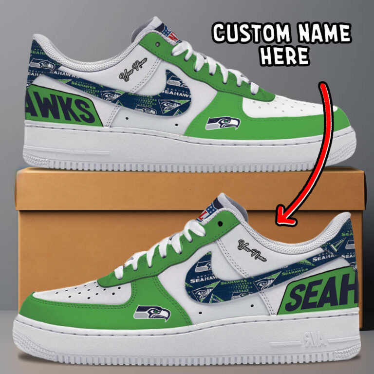 LIMITED EDITION - NEW CUSTOMIZED NFL06 SSH SEATTLE SEAHAWKS AF1 SNEAKERS