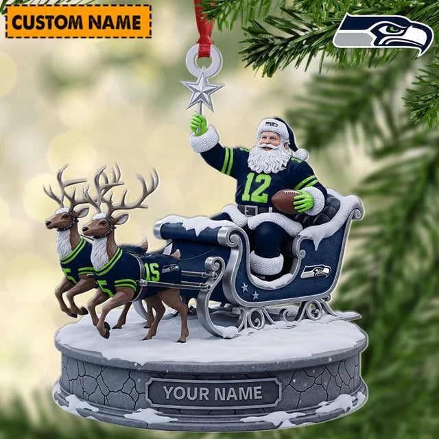 [SPECIAL OFFER] NEW CUSTOMIZED NFL06 SSH SEATTLE SEAHAWKS CHRISTMAS ACRYLIC ORNAMENT