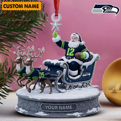 [SPECIAL OFFER] NEW CUSTOMIZED NFL06 SSH SEATTLE SEAHAWKS CHRISTMAS ACRYLIC ORNAMENT