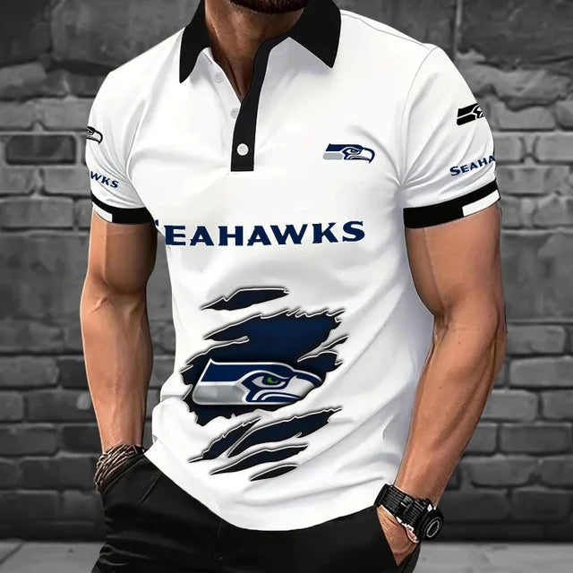 [SPECIAL OFFER] NEW CUSTOMIZED NFL06 SSH SEATTLE SEAHAWKS POLO SHIRT