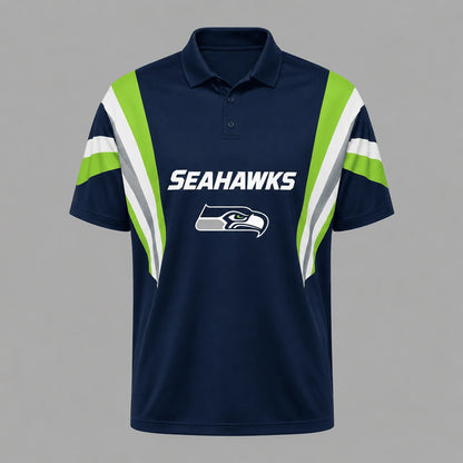 [SPECIAL OFFER] NEW CUSTOMIZED NFL06 SSH SEATTLE SEAHAWKS POLO SHIRT