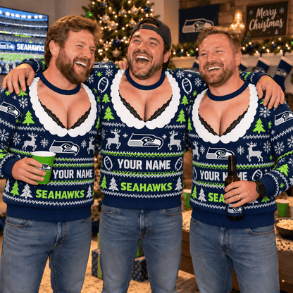 [SPECIAL OFFER] NEW CUSTOMIZED NFL06 SSH SEATTLE SEAHAWKS FUNNY CHRISTMAS UNISEX SWEATSHIRT