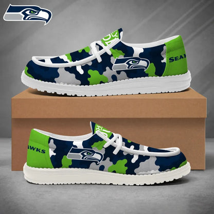 [SPECIAL OFFER] NEW CUSTOMIZED NFL06 SSH SEATTLE SEAHAWKS LOAFER SHOES