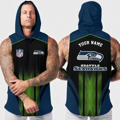 [SPECIAL OFFER] NEW CUSTOMIZED NFL06 SSH SEATTLE SEAHAWKS HOODED TANK TOP