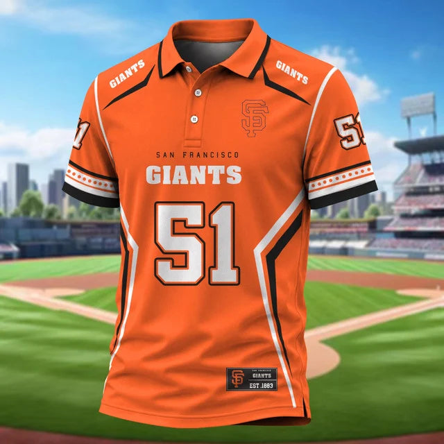 [FLASH SALE] NEW CUSTOMIZED MLB06 SFG SAN FRANCISCO GIANTS POLO SHIRT