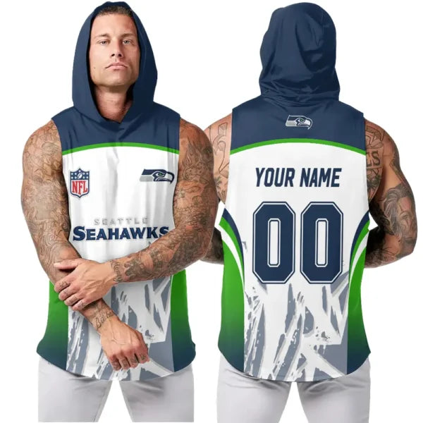 [SPECIAL OFFER] NEW CUSTOMIZED NFL06 SSH SEATTLE SEAHAWKS HOODED TANK TOP