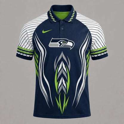 [SPECIAL OFFER] NEW CUSTOMIZED NFL06 SSH SEATTLE SEAHAWKS POLO SHIRT