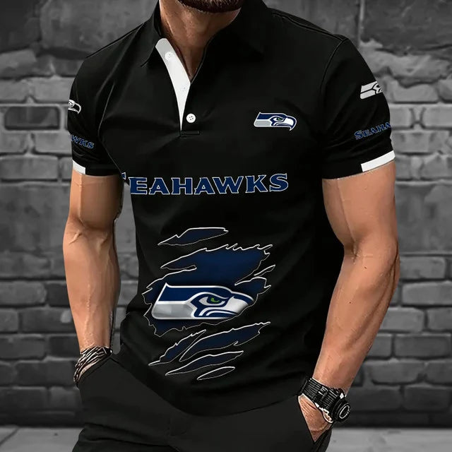 [SPECIAL OFFER] NEW CUSTOMIZED NFL06 SSH SEATTLE SEAHAWKS POLO SHIRT