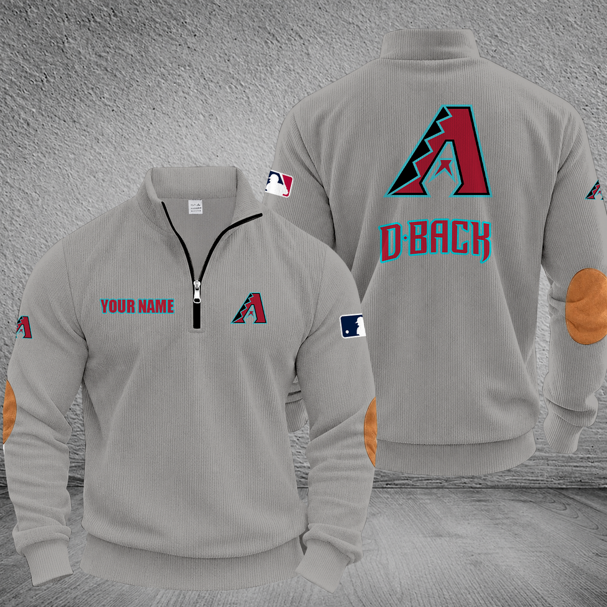 [FLASH SALE] NEW CUSTOMIZED MLB07 ADS ARIZONA DIAMONDBACKS MULTICOLOR STRIPED QUATER ZIP SWEATSHIRT