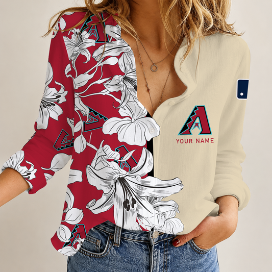 [FLASH SALE] NEW CUSTOMIZED MLB07 ADS ARIZONA DIAMONDBACKS WOMEN CASUAL SHIRT