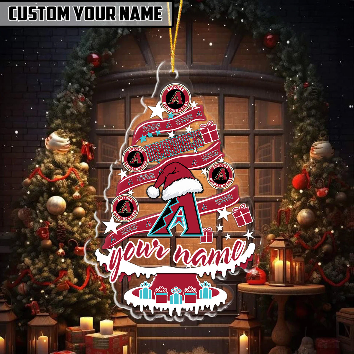 [FLASH SALE] NEW CUSTOMIZED MLB07 ADS ARIZONA DIAMONDBACKS CHRISTMAS ACRYLIC ORNAMENT