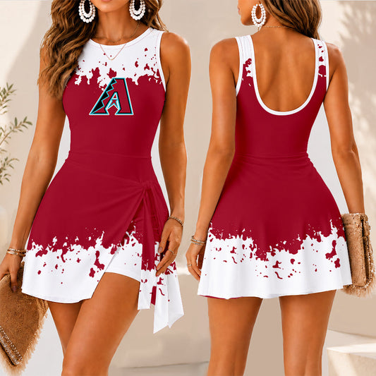 [FLASH SALE] NEW CUSTOMIZED MLB07 ADS ARIZONA DIAMONDBACKS WOMEN'S SUMMER SKORT DRESS