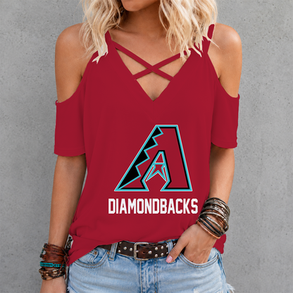 [FLASH SALE] NEW CUSTOMIZED MLB07 ADS ARIZONA DIAMONDBACKS CRISS CROSS V-NECK TOP